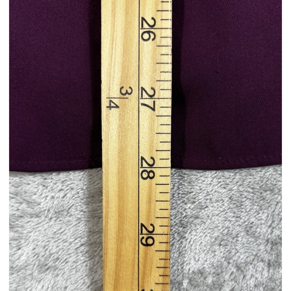 White House Black Market Top Women SZ 10 Purple round Neck Plum WHBM blouse - Picture 5 of 5